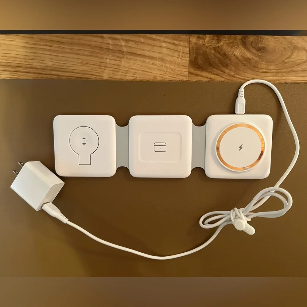 White Wireless Charging Station